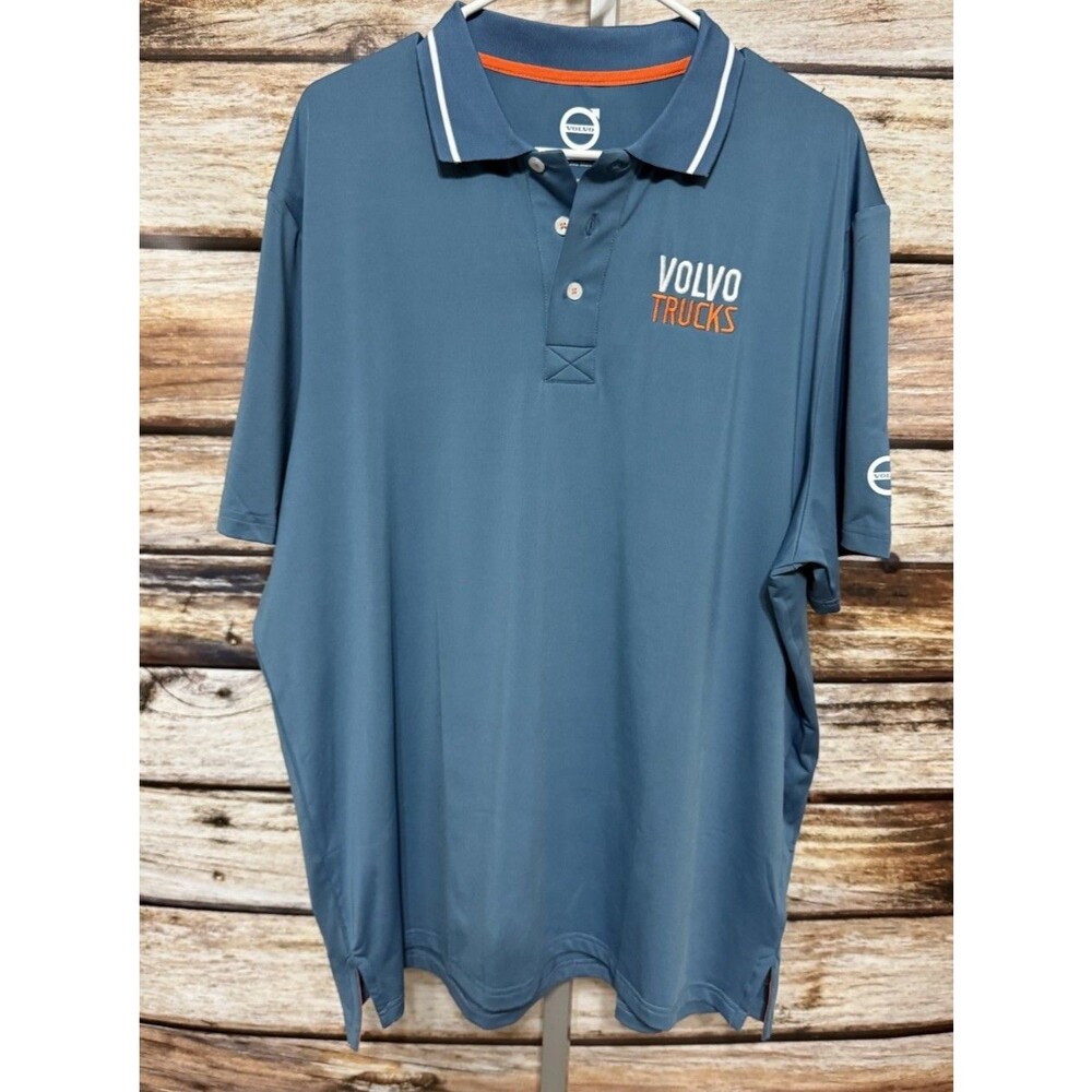 Volvo Trucks Official Blue Casual Active Golf Polo Shirt Mens XL New
